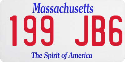 MA license plate 199JB6