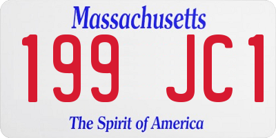 MA license plate 199JC1