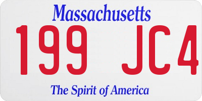 MA license plate 199JC4