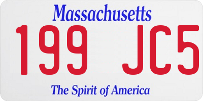 MA license plate 199JC5