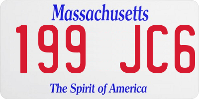 MA license plate 199JC6