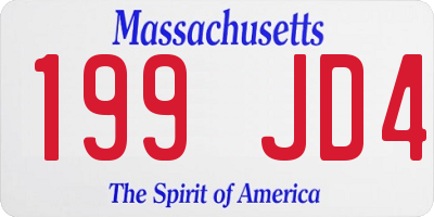 MA license plate 199JD4