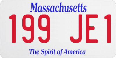 MA license plate 199JE1