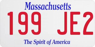 MA license plate 199JE2