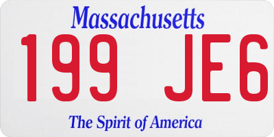 MA license plate 199JE6