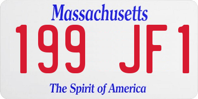 MA license plate 199JF1