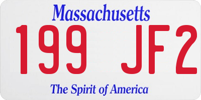 MA license plate 199JF2