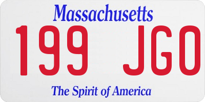MA license plate 199JG0