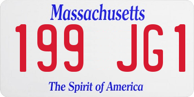 MA license plate 199JG1