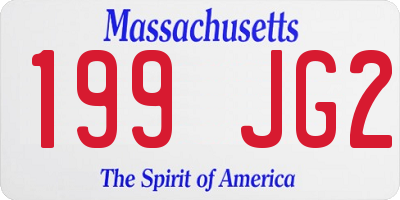 MA license plate 199JG2