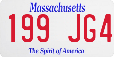MA license plate 199JG4
