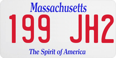 MA license plate 199JH2