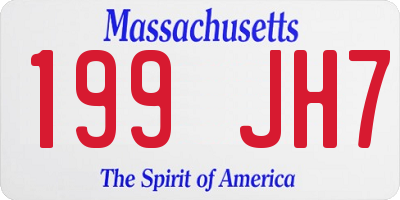 MA license plate 199JH7