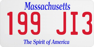 MA license plate 199JI3