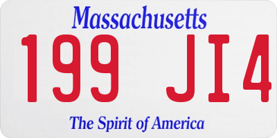 MA license plate 199JI4
