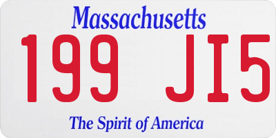 MA license plate 199JI5