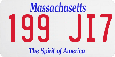 MA license plate 199JI7