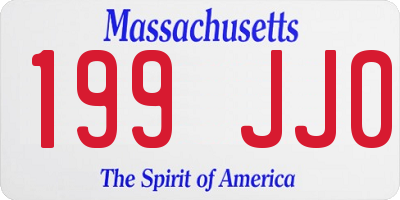 MA license plate 199JJ0