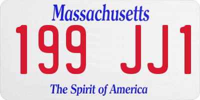 MA license plate 199JJ1