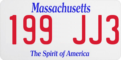 MA license plate 199JJ3