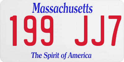 MA license plate 199JJ7