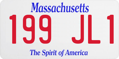 MA license plate 199JL1