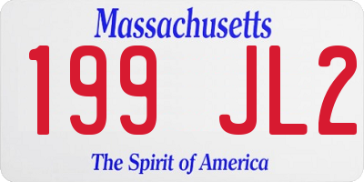 MA license plate 199JL2
