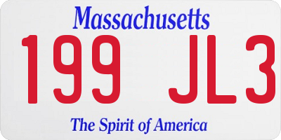 MA license plate 199JL3