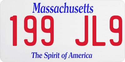 MA license plate 199JL9
