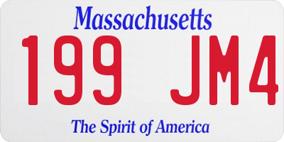 MA license plate 199JM4