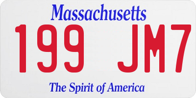 MA license plate 199JM7