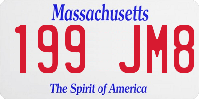 MA license plate 199JM8