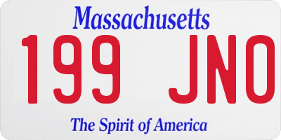 MA license plate 199JN0