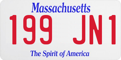 MA license plate 199JN1