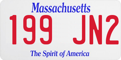 MA license plate 199JN2