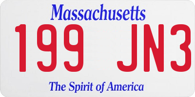 MA license plate 199JN3