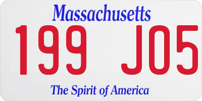 MA license plate 199JO5