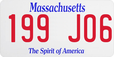MA license plate 199JO6