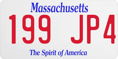 MA license plate 199JP4