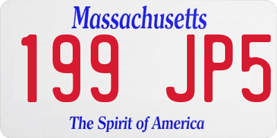 MA license plate 199JP5