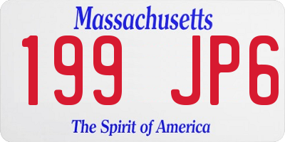 MA license plate 199JP6