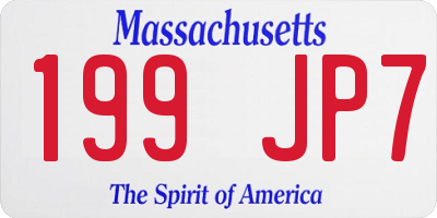 MA license plate 199JP7