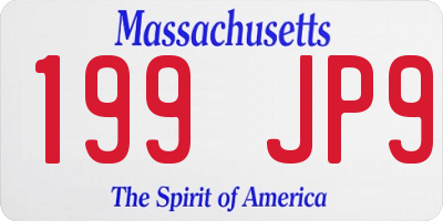 MA license plate 199JP9