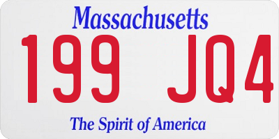 MA license plate 199JQ4