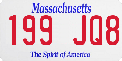 MA license plate 199JQ8