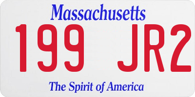 MA license plate 199JR2