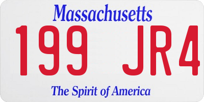 MA license plate 199JR4