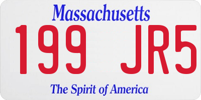 MA license plate 199JR5