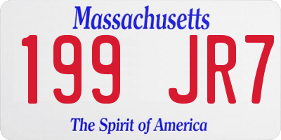 MA license plate 199JR7