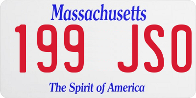 MA license plate 199JS0